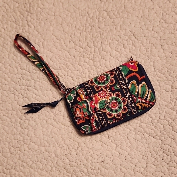 Vera Bradley Handbags - Vera Bradley Neon Paisley Floral Print Multicolor Wristlet Walet